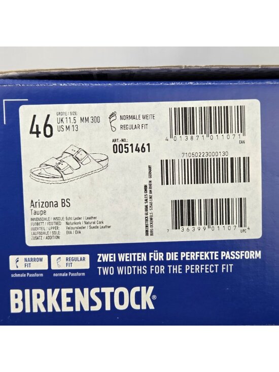Birkenstock Arizona BS Taupe Sandals Mens Size 13 EU 46 Suede Leather main image 14